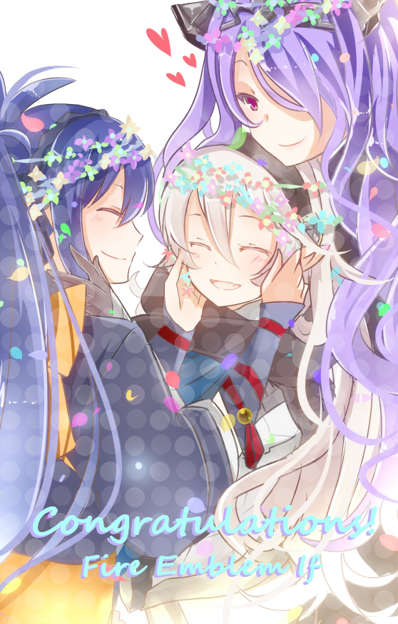 female corrin, camilla, and oboro (fire emblem and 1 more) drawn by rojiura-cat