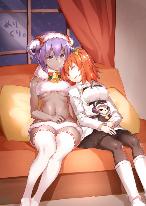 fujimaru ritsuka, hassan of serenity, and king hassan (fate and 1 more) drawn by eiri_(eirri)