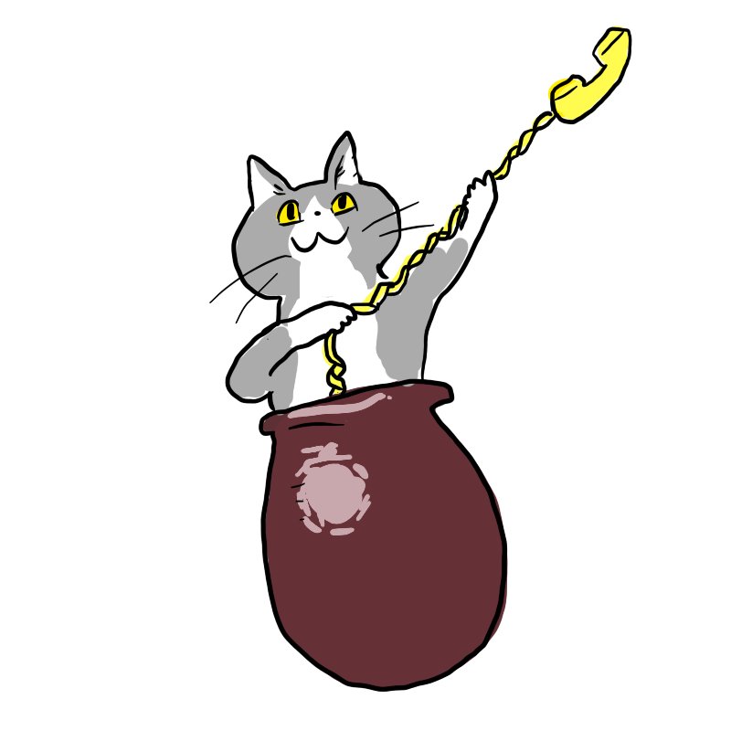 denwa neko (shigoto neko and 1 more) drawn by kumamine