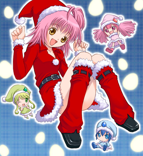 hinamori amu, ran, suu, and miki (shugo chara!) drawn by katatsuka_kouji