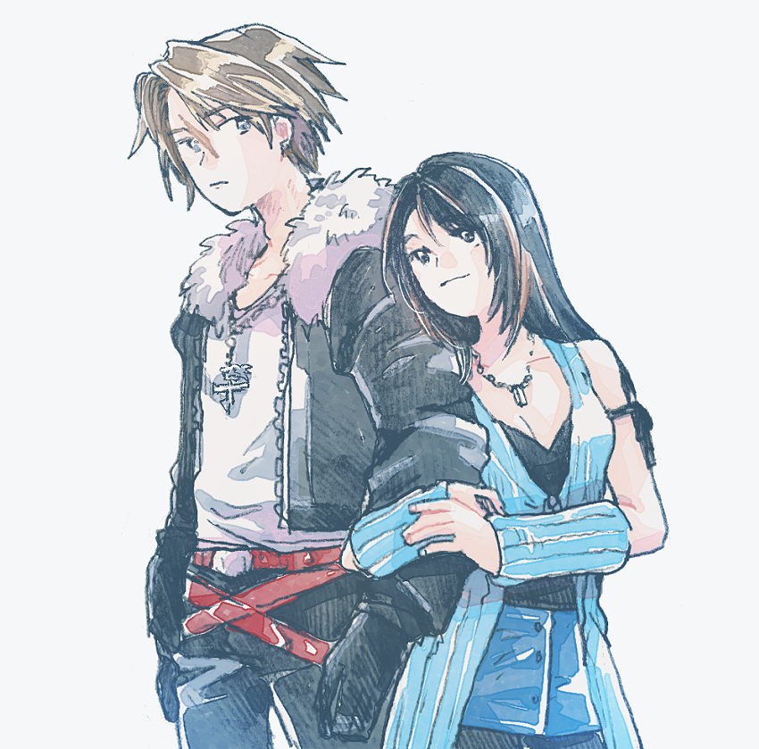 squall leonhart and rinoa heartilly (final fantasy and 1 more) drawn by michibata_65