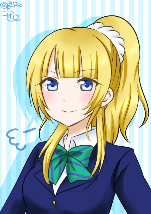 ayase eli (love live! and 1 more) drawn by ric._(marchen_mozuku)