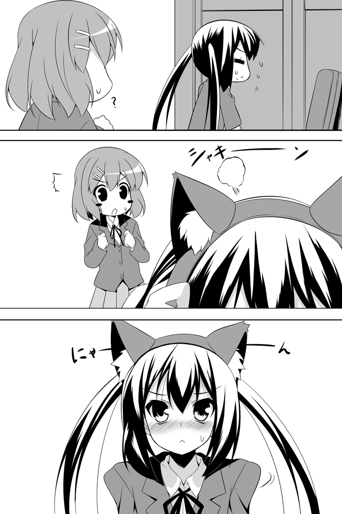 nakano azusa and hirasawa yui (k-on!) drawn by hoppege