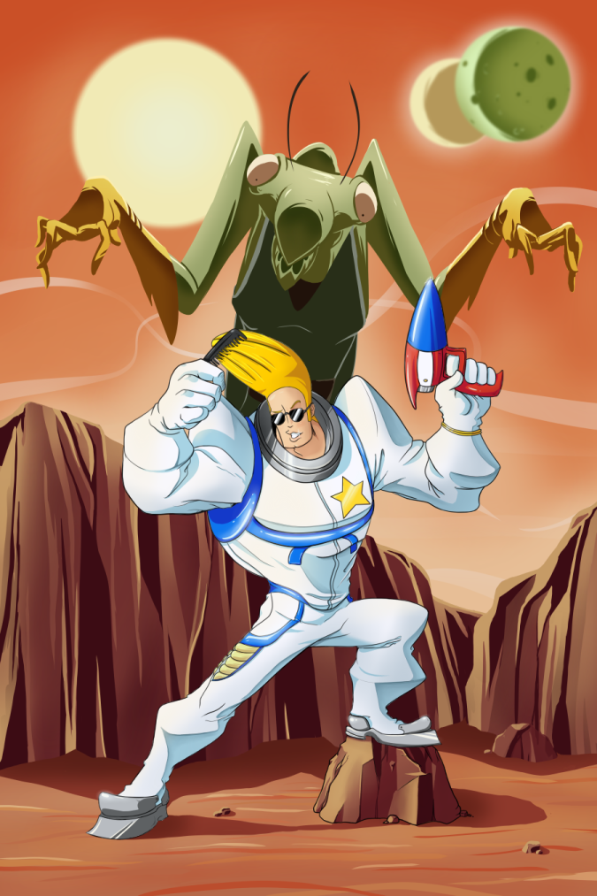 dandy, johnny bravo, and zorak (space dandy and 2 more)