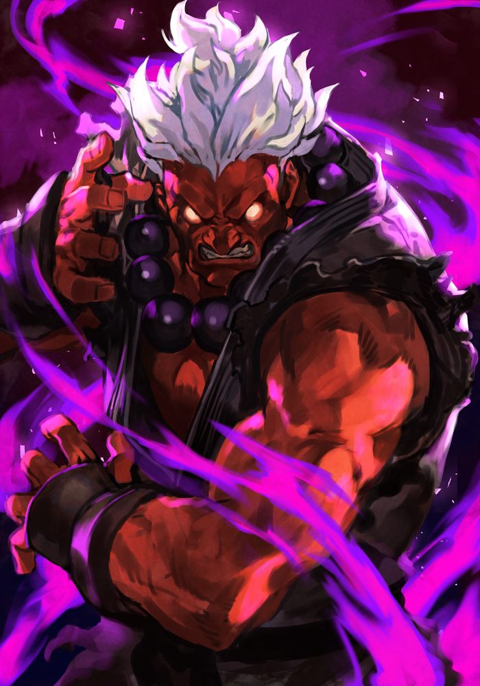 akuma and shin akuma (street fighter) drawn by hungry_clicker