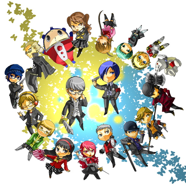narukami yu, yuuki makoto, shirogane naoto, satonaka chie, aigis, and 13 more (persona and 2 more) drawn by witchgoesfora-419