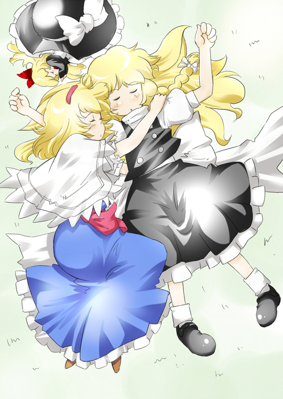 kirisame marisa, alice margatroid, and shanghai doll (touhou) drawn by non_(z-art)