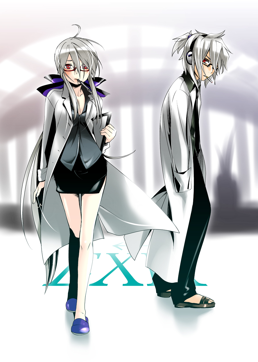 Yowane Haku And Honne Dell Vocaloid Drawn By Caffein Danbooru