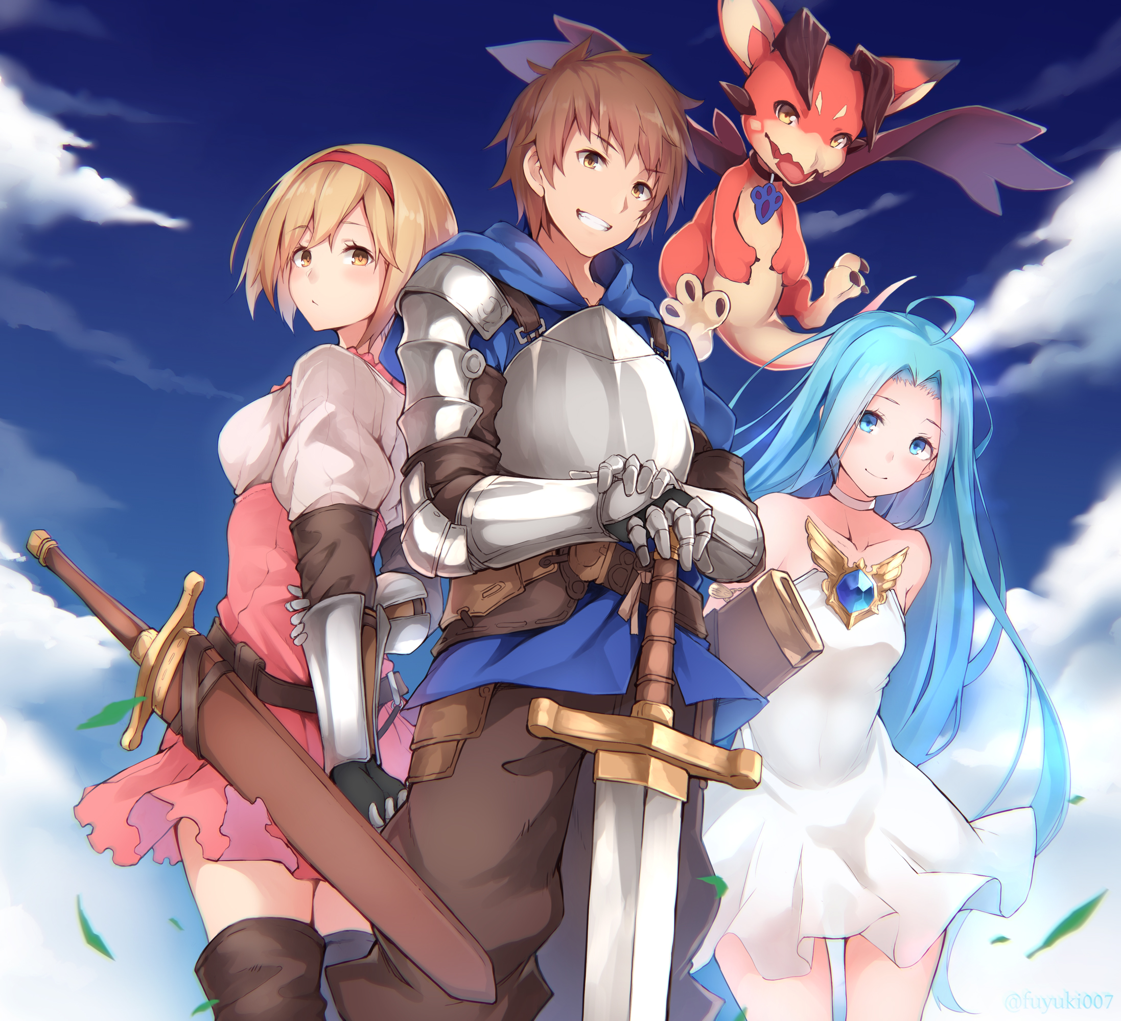 Djeeta Gran Lyria And Vee Granblue Fantasy Drawn By