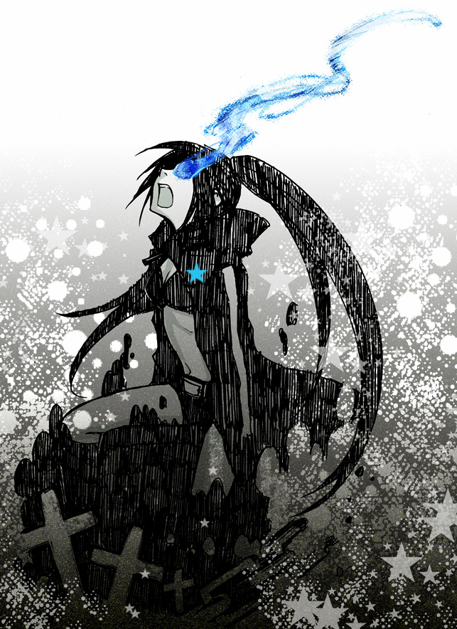 black rock shooter (black rock shooter) drawn by metro_(mp_ground)