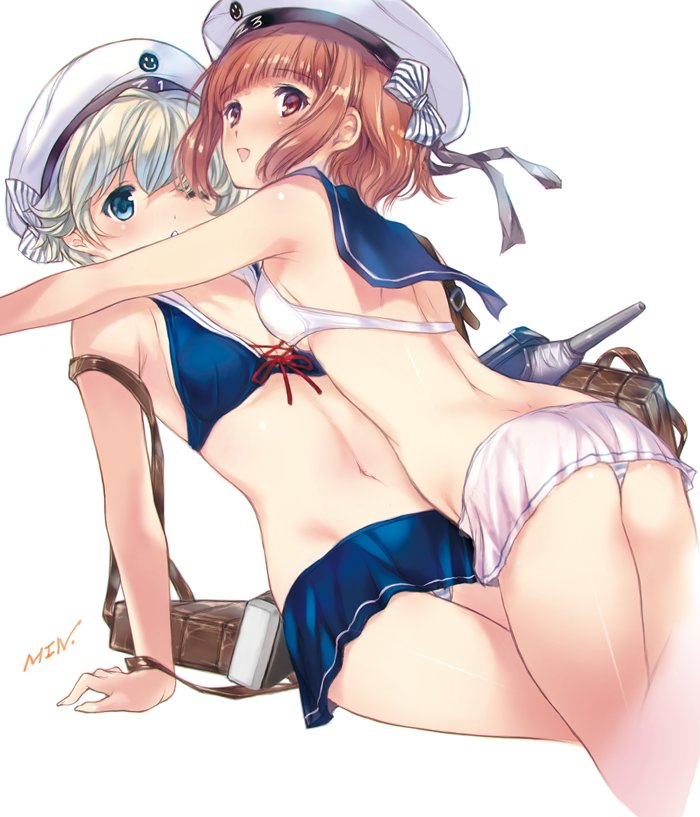 z1 leberecht maass and z3 max schultz (kantai collection) drawn by min-naraken
