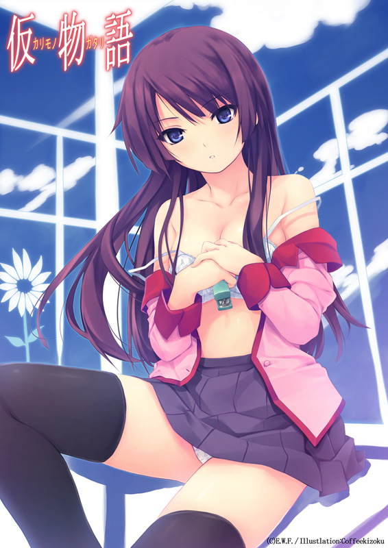 senjougahara hitagi (monogatari and 1 more) drawn by coffee-kizoku