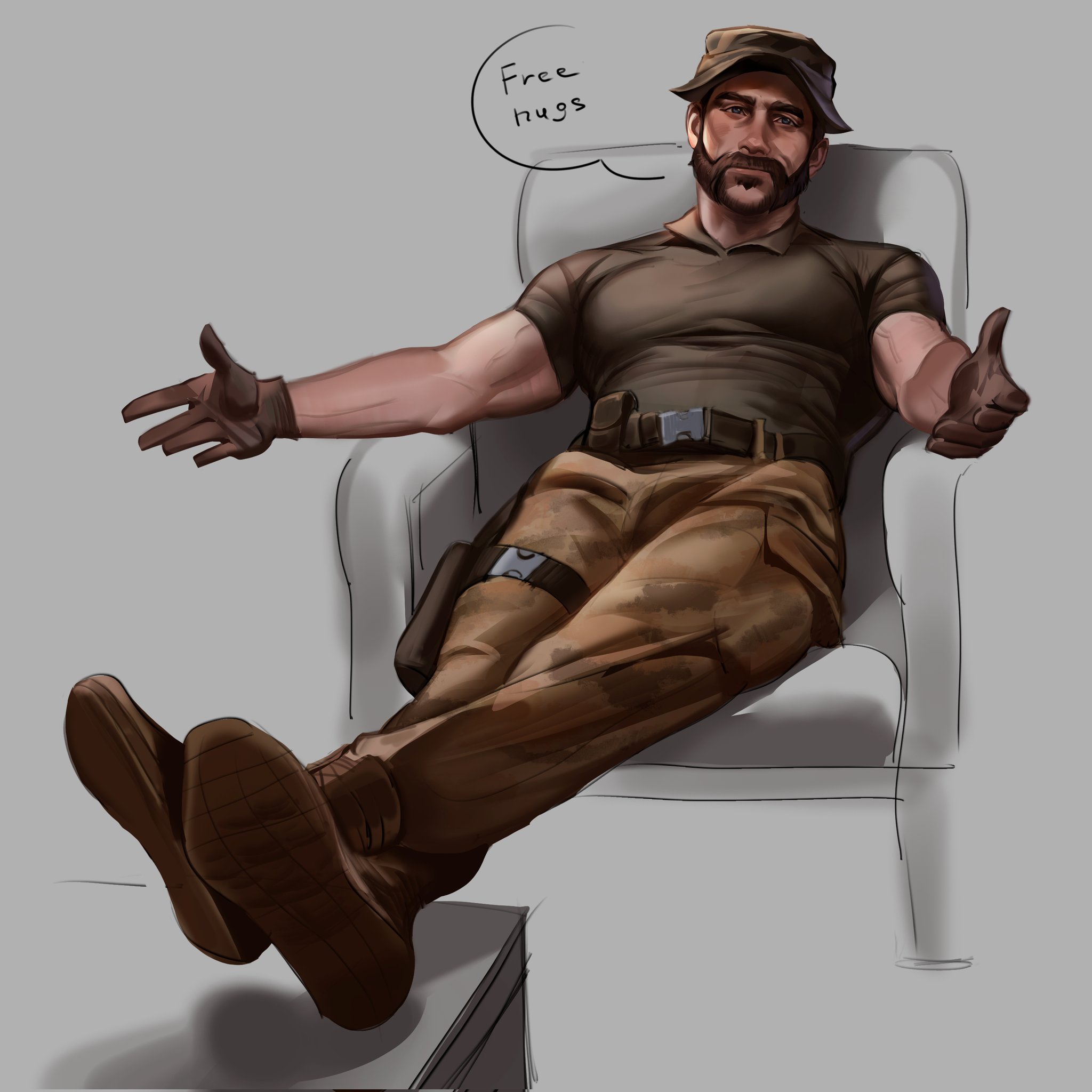 captain price (call of duty and 1 more) drawn by sasha_shkret | Danbooru
