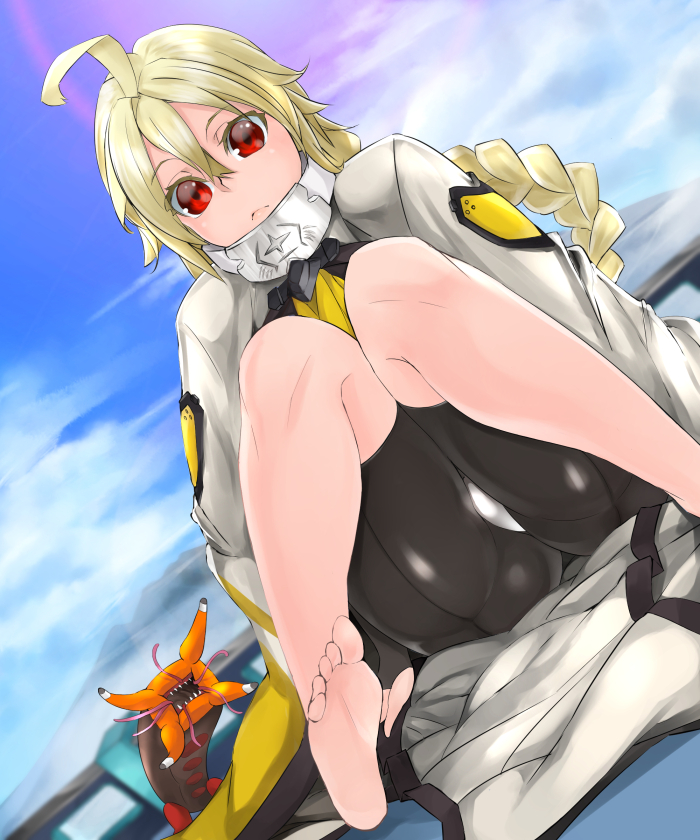 lambda-11 and tartar (blazblue) drawn by morotofu