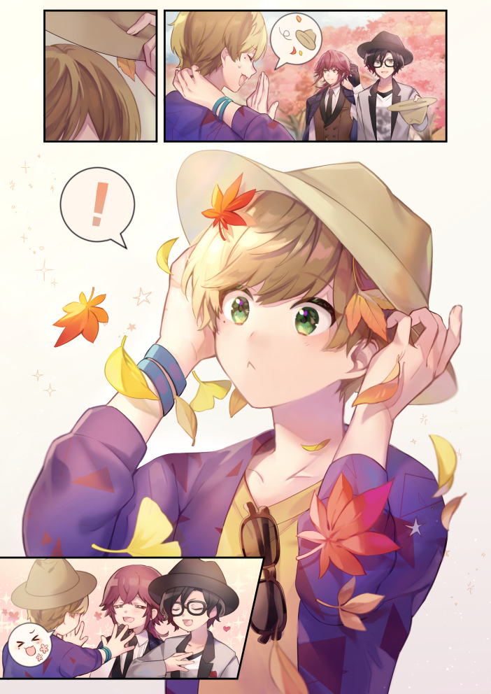 miki nozomu, tsubaki seito, and yagami soma (dankira!!!) drawn by 1623