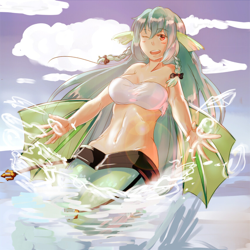 sea bishop (monster girl encyclopedia) drawn by tthal