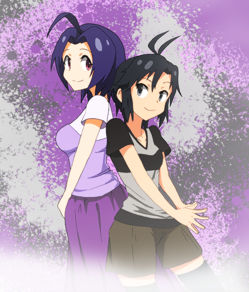 kikuchi makoto and miura azusa (idolmaster) drawn by kanzume_(moto2117)