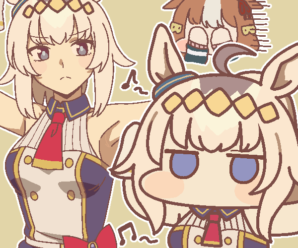oguri cap and belno light (umamusume and 1 more) drawn by jazz_jack