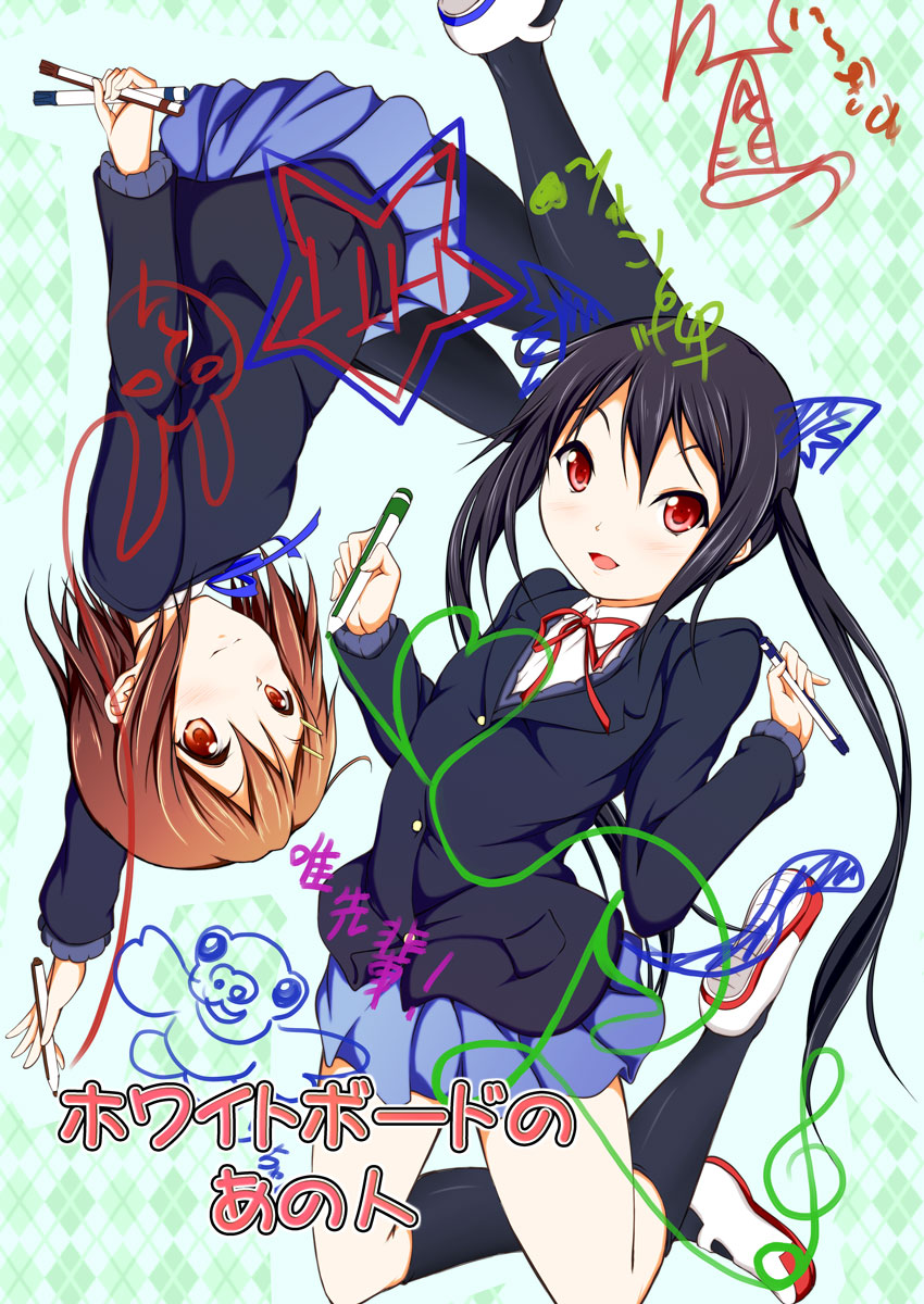 nakano azusa and hirasawa yui (k-on!) drawn by yuuzaki_takumi