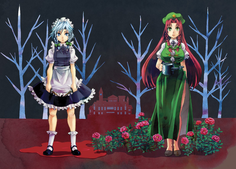 izayoi sakuya and hong meiling (touhou) drawn by miero
