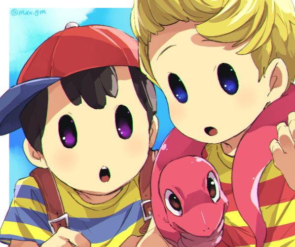 ness, lucas, and rope snake (mother and 2 more) drawn by mimxxpk
