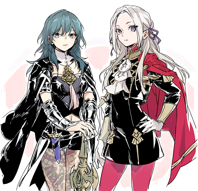 female byleth and edelgard von hresvelg (fire emblem and 1 more) drawn by koto_(gamelife506)