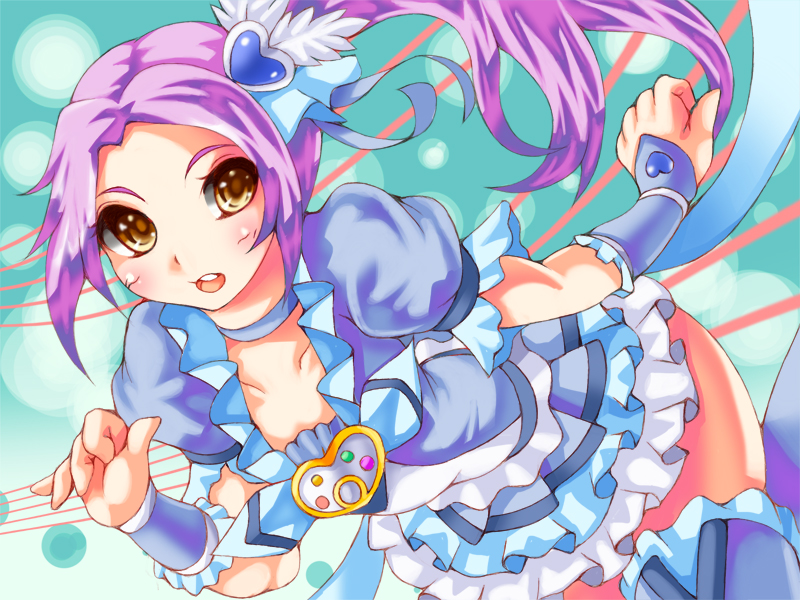 kurokawa eren, seiren, and cure beat (precure and 1 more) drawn by iwato_(celler)