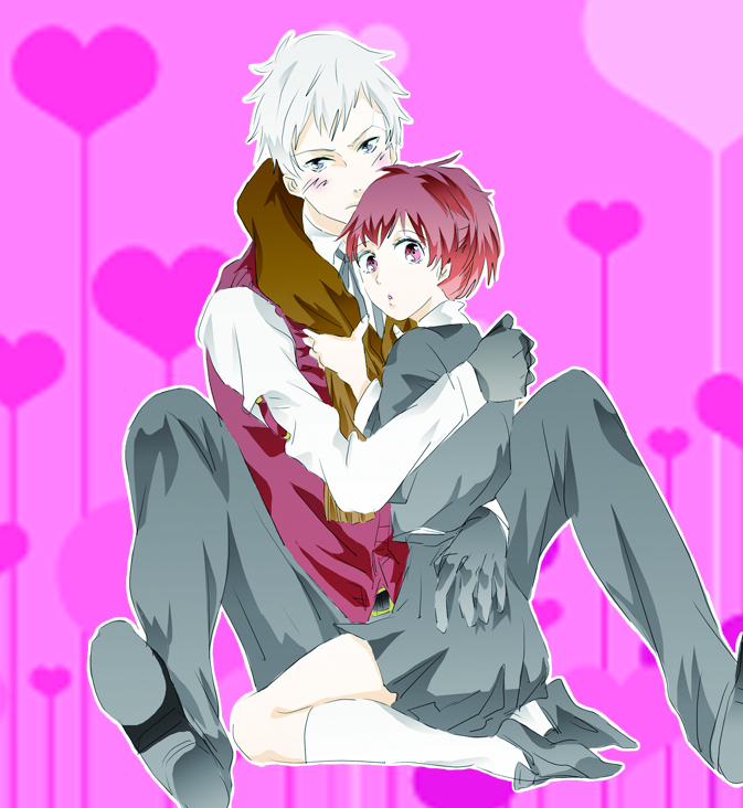shiomi kotone and sanada akihiko (persona and 2 more) drawn by asa_(kisser)