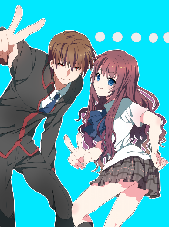 natsume kyousuke and a-chan (little busters! and 1 more) drawn by takumi_(scya)