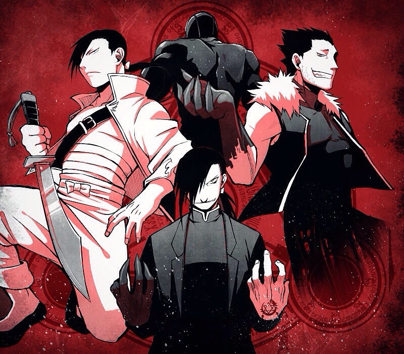 ling yao and greed (fullmetal alchemist) drawn by kaimu2578