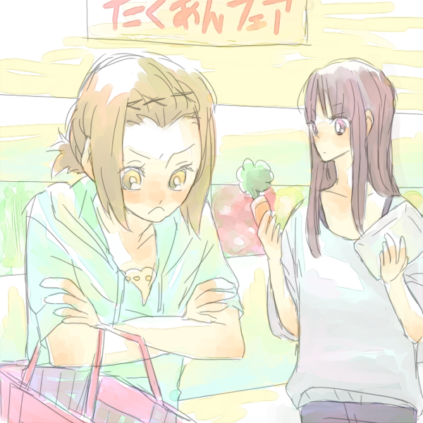 akiyama mio and tainaka ritsu (k-on!) drawn by minarei