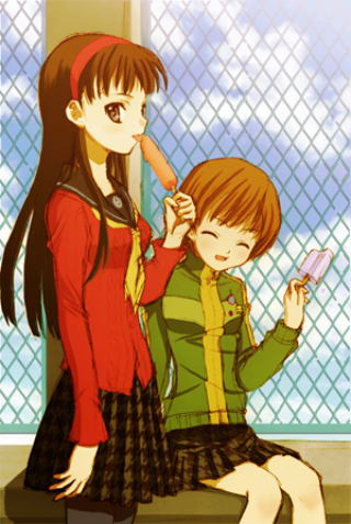satonaka chie and amagi yukiko (persona and 1 more) drawn by seiru_(prairie)