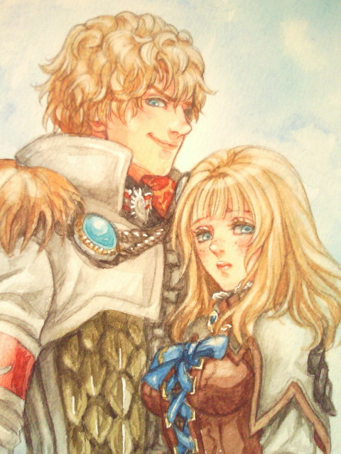 pyrrha alexandra and patroklos alexander (soulcalibur and 1 more) drawn by morito_leaf9