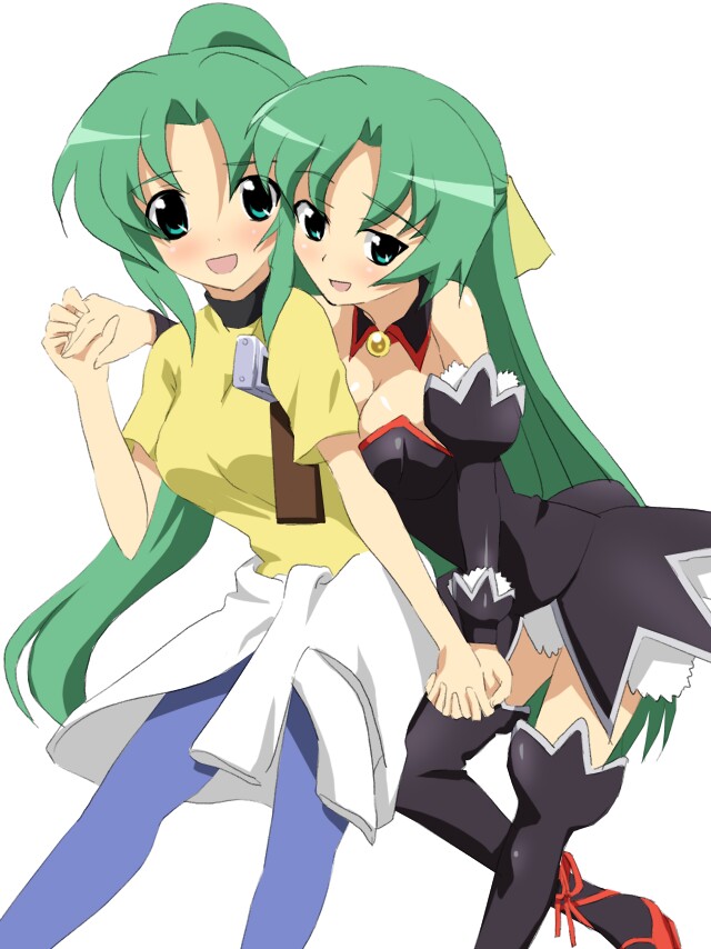 sonozaki mion and sonozaki shion (higurashi no naku koro ni) drawn by sanshita