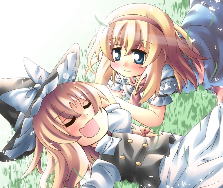 kirisame marisa and alice margatroid (touhou) drawn by higuredachi