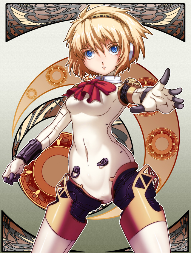 aigis (persona and 1 more) drawn by tabigarasu