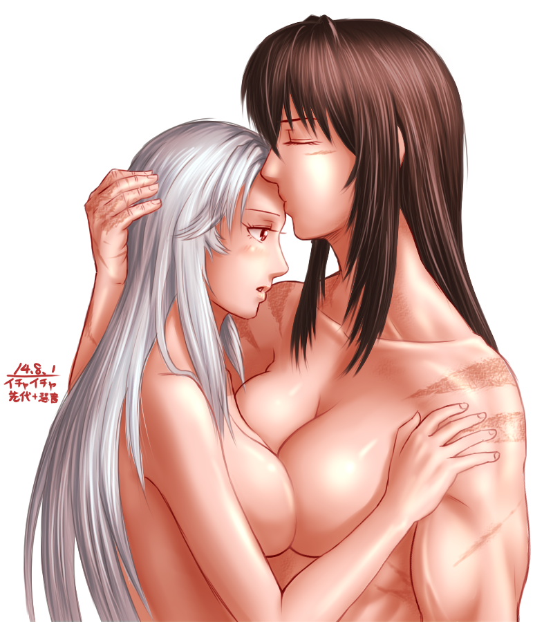 kamishirasawa keine and sendai hakurei no miko (original and 2 more) drawn by taikyoku_tsurugi
