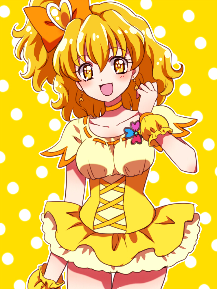 yamabuki inori and cure pine (precure and 1 more) drawn by kagami_chihiro