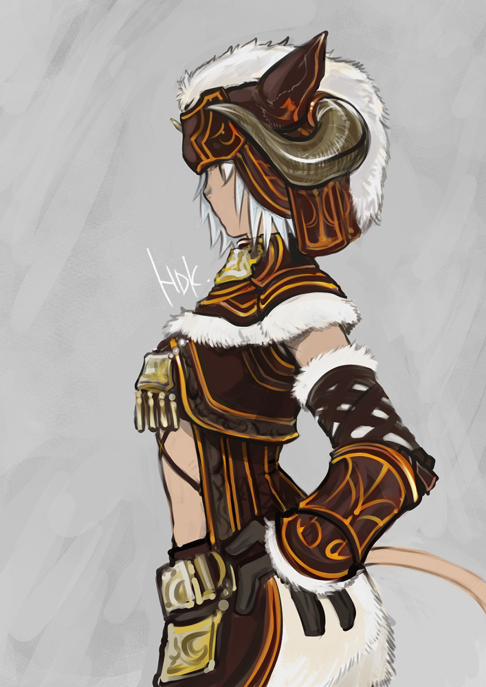 adventurer and beastmaster (final fantasy and 1 more) drawn by doraeshi