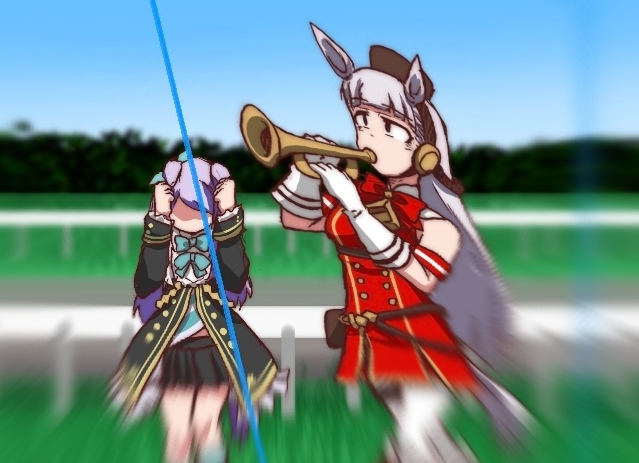 mejiro mcqueen and gold ship (umamusume) drawn by takezuchi