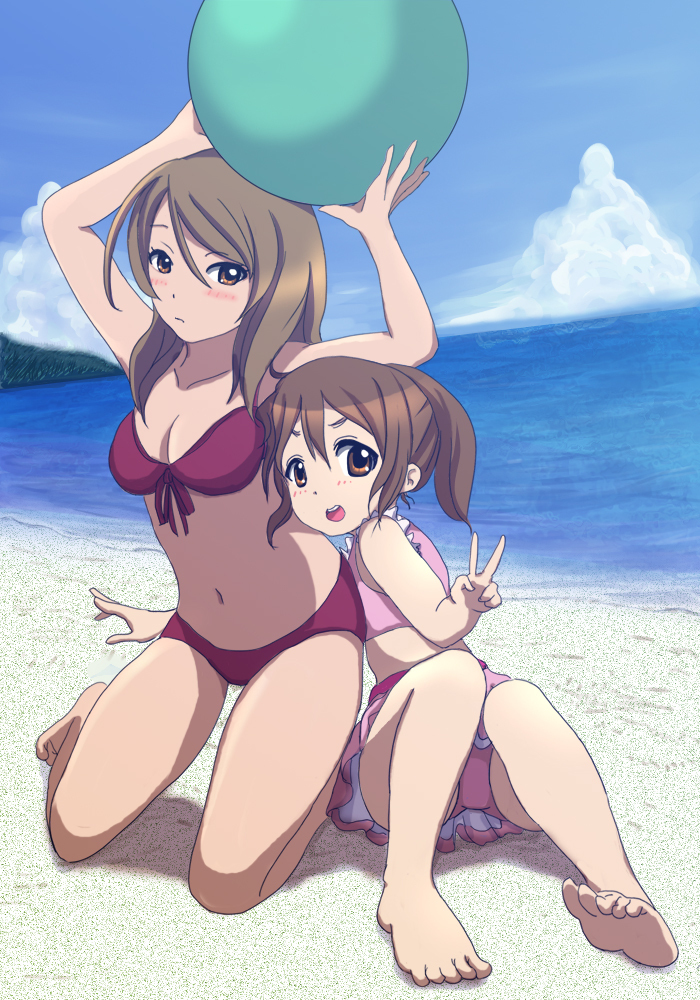 hirasawa yui and tachibana himeko (k-on!) drawn by takizaking