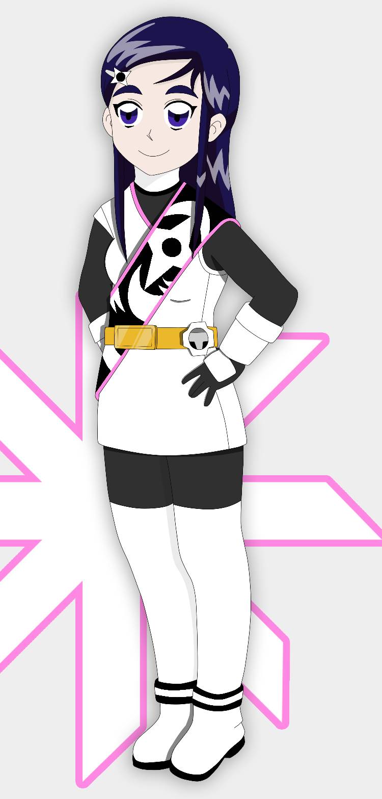yukishiro honoka, shironinger, and ninja steel white (precure and 5 more) drawn by asterisk_official