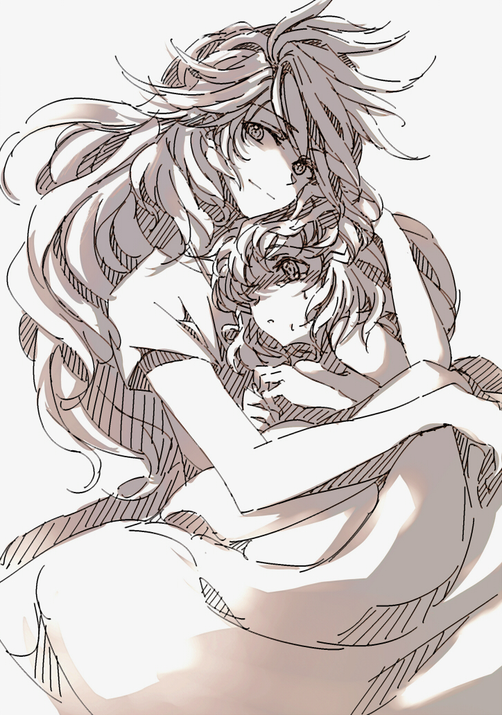 amou kanade and serena cadenzavna eve (senki zesshou symphogear) drawn by rhapsode