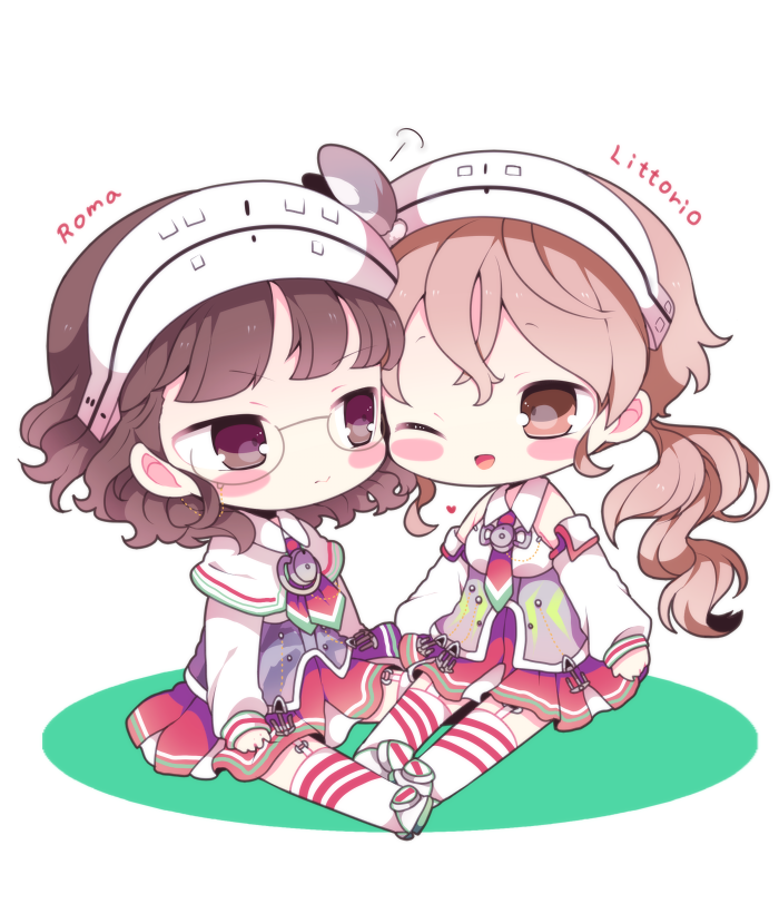 littorio and roma (kantai collection) drawn by kyou_(nekoneko)