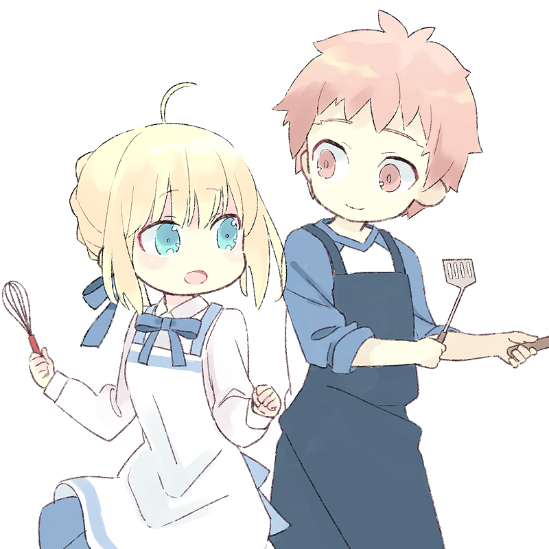 artoria pendragon and saber (fate and 1 more) drawn by 87banana