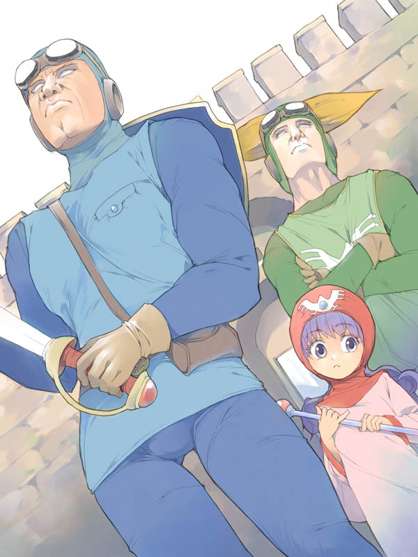 princess of moonbrook, prince of lorasia, and prince of samantoria (dragon quest and 1 more) drawn by akinbo_(hyouka_fuyou)