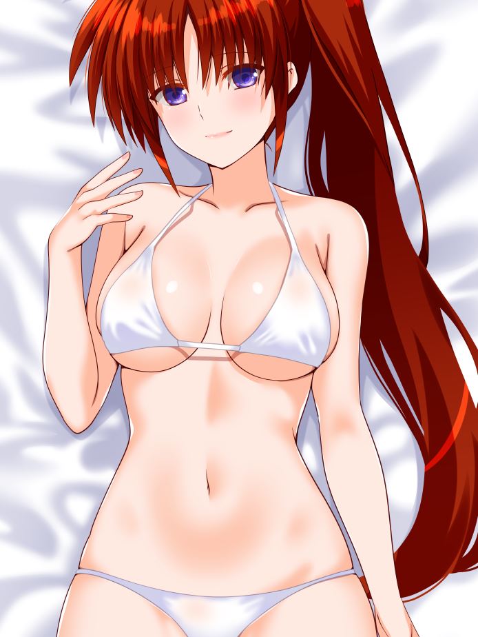 takamachi nanoha (lyrical nanoha and 1 more) drawn by engo_(aquawatery)