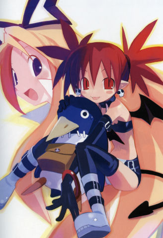 etna, prinny, and flonne (disgaea and 1 more) drawn by harada_takehito
