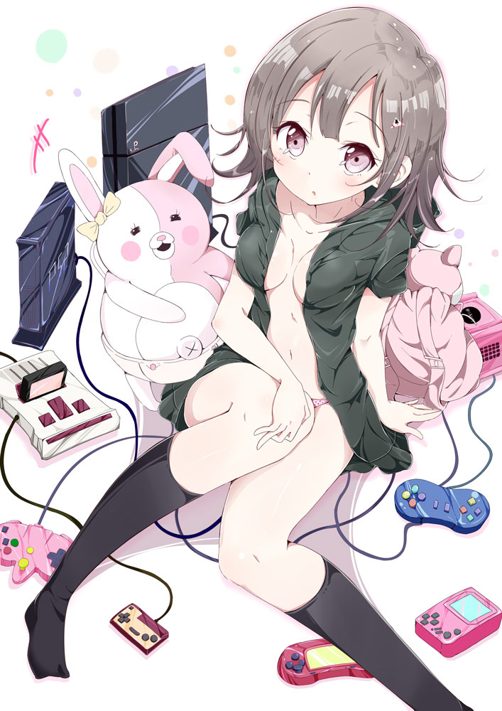 nanami chiaki and monomi (danganronpa and 1 more) drawn by hamaken._(novelize)