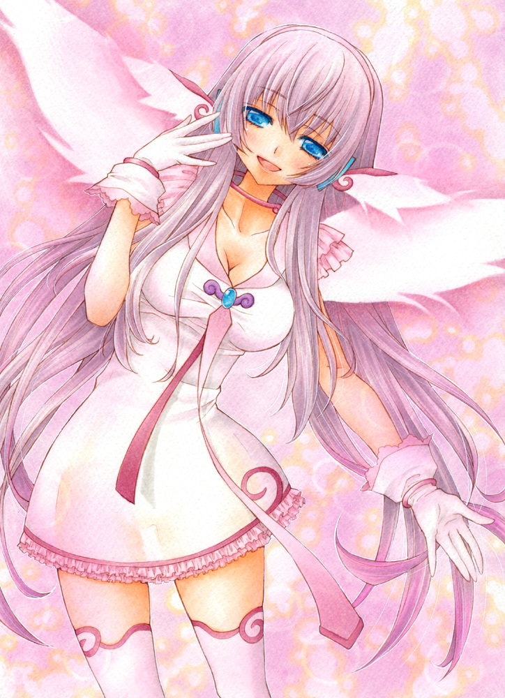 megurine luka (vocaloid and 1 more) drawn by aoi_yuuka_(ao_no_kokoro)